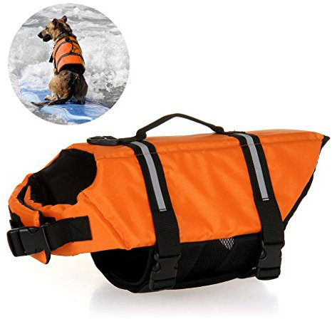 Jayboson Hundeschwimmweste Doggy Aqua-Top Schwimmweste Schwimmtraining Schwimmhilfe für Hunde Vest (Größe L)