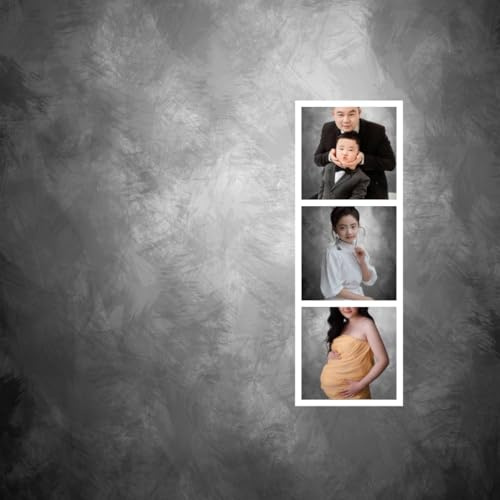 WaW 3x3m Fotohintergrund Grau Strukturiert Textur Stoff Polyester Hintergrund Fotostudio, Perfekt für Porträt, Produkt und Event-Fotografie