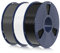 SUNLU 3KG PLA Plus 3D Drucker Filament, PLA+ Filament 1.75mm, Maßgenauigkeit +/- 0.02 mm, 1kgSpule(2.2Pfund), Insgesamt 3kg, PLA Plus Filament (Schwarz+Weiß+Grau)