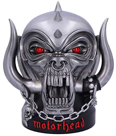 Nemesis Now B5113R0 Offiziell lizenzierte Motorhead Ace of Spades Warpig Snaggletooth Box, Polyresin, Silber, 16 cm