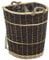 vidaXL Cesta per Legna da Ardere con Spallacci Maniglie Rustica Robusta Versatile Portalegna Trasporto Tronchi 44,5x37x50 cm in Salice Naturale
