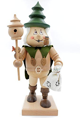 Kuhnert - Original Erzgebirgische Holzkunst Räuchermann Räucherfigur Wichtel 35cm - Tannenwichtel