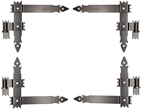 KOTARBAU® Lot de 4 bandes d'angle forgées 400 x 300 mm, penture portail