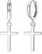 MILACOLATO Kreuz Creolen Silber 925 für Damen Kreuz Ohrringe 18K Vergoldet Pave CZ Manschette Ohrringe Huggie Ohrringe Baumeln Zirkonia Dangly Ohrringe für erren Mädchen