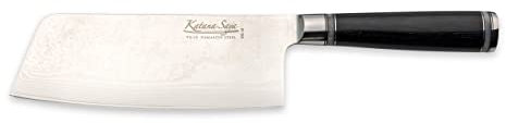 Katana Saya 18cm Chopping Knife, 67-Layer VG-10 Damascus Stainless Steel, Pakkawood Handle,Silver