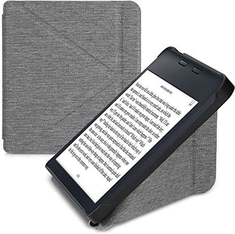 kwmobile Hülle kompatibel mit Kobo Libra 2 - Stoff eReader Schutzhülle Cover Case - Hellgrau