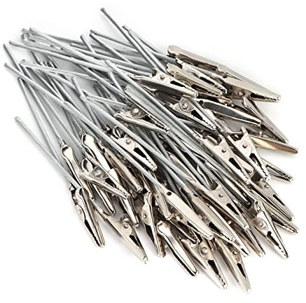 BuyWeek Fotohalter, 50 Stück Krokodilklemmen zum Basteln, Stahl Memohalter DIY Basteldrahtklemme für Karten Foto Memo Dekoration