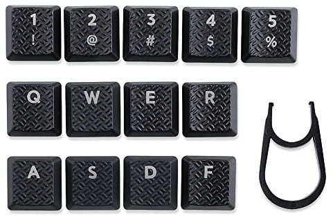 Texture Tactility Backlit 13 keycaps Replacement for GL Tactile Switch Logit G813/G815/G913/G915 TKL RGB Mechanical Gaming Keyboard (Black 13keys)