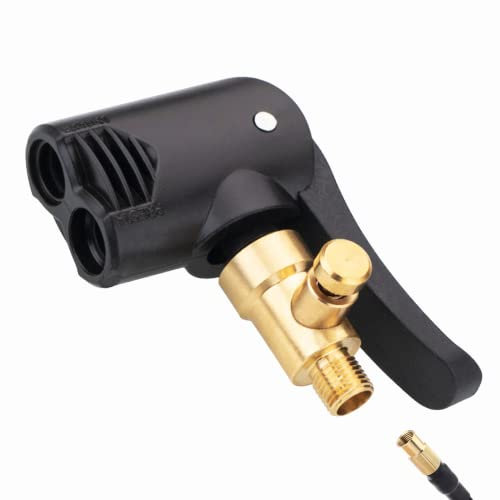 xlwen 1 Pièces Raccord de Valve de Gonflage, Adaptateur de Valve de Pneu de Voiture, Embout de Gonflage Laiton pour Pneu de Voiture ou Camion, Vélo, Moto,Dégonflé.