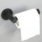 Self Adhesive Black Toilet Roll Holder Wall Mounted Toilet Paper Holder Loo Roll Holder for Bathroom & Kitchen & Living Room & Bedroom, Fits Rolls Within 12cm Length, No Drilling