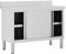 Tidyard Banco da Lavoro in Acciaio Inox con Ante Scorrevoli,120x50x(95-97) cm