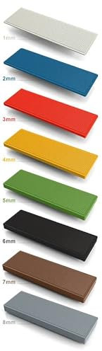 Verglasungsklötze 24 x 100 ; 1-2-3-4-5-6-7-8 mm Abstandhalter I Unterlegplatten I Abstandshalter (Mix 1 mm - 8 mm set 100 Stück)