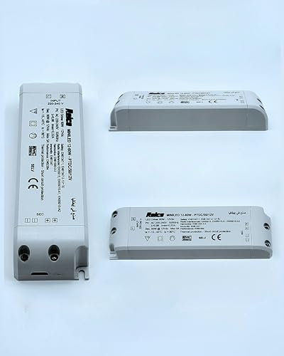 Relco PTDC/50/12V LED trasformatore 12V 60 W, trasformatore elettronico a LED, 5 A, 230 V su 12 V DC, trasformatore a bassa tensione, alimentatore a LED a tensione costante