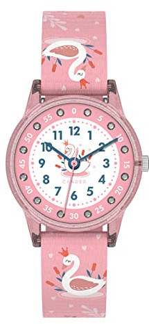 Cander Berlin MNA 4030 C Kinderarmbanduhr 3 ATM Armbanduhr wasserdicht Kinder Mädchen Lernen analog rosa