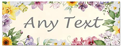 Personalised Floral Any Text, Any Name Metal Door Sign Plaque. Bedroom, Home Decor, Watercolour