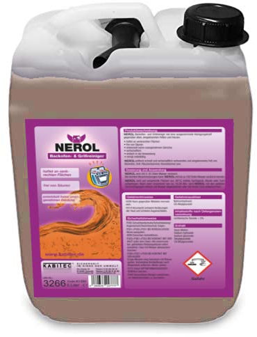 KABITEC NEROL Backofenreiniger und Grillreiniger │ höchste Reinigungskraft gegenüber alten, eingebrannten Fetten, Harzen und Verkrustungen │5 Liter Kanister
