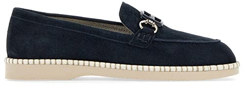 Hogan Mokassin destrukturiert H642 blau aus Wildleder - HXW6420EW40 CR0U805 - Gr, blau, 37 EU