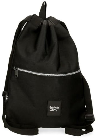 Reebok Arlie Mochila Saco Con Cremallera Negro 35x46 cms Poliéster 16,1L