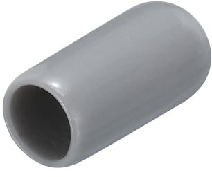 QUARKZMAN 200Stk Gummi-Endkappen 6mm(1/4) ID Vinyl PVC Runde Endkappe Abdeckung Schutzvorrichtungen für Schraubengewinde Grau