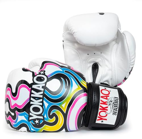 YOKKAO Flames Gloves - White - 10oz