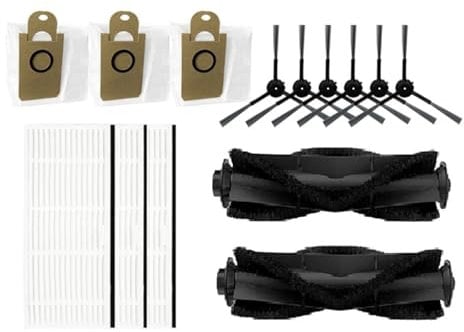 MuziZy Robot Vacuum Cleaner, Mop Pads Dust Bags Sweeper Mop Sweeper Spare Parts Suitable Compatible With M7MAX M8