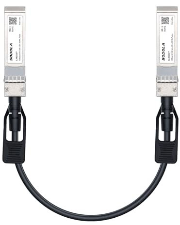 SODOLA SFP+ DAC Twinax Kabel 0.25-Meter(0.8ft), 10G SFP+ to SFP+ Direct Attach Copper(DAC) Passive Cable für Cisco SFP-H10GB-CU0.25M, Ubiquiti UniFi, TP-Link, Netgear, D-Link, Zyxel, Mikrotik and More