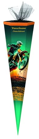 Schultüte mit Gravur / Zuckertüte / 85cm / eckig / Motocross