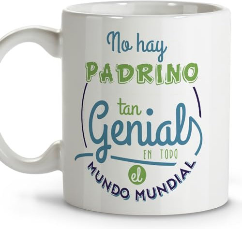 LolaPix Padrinos bautizo. Tazas personalizadas. Tazas de cafe. Regalo padrino. Regalos para padrinos. Taza cerámica 330 ml.