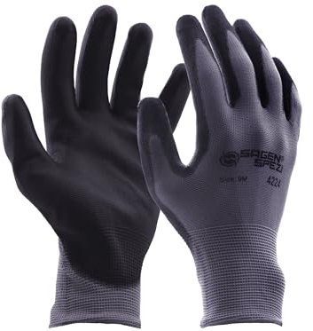 Sägenspezi 12 Paar Montagehandschuhe grau Gr 10-11 / L-XL verschiedene Größen wählbar