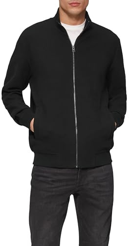 s.Oliver Sweatjacke mit Musterstruktur und Stehkragen