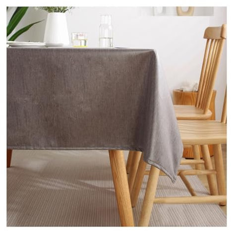 Epinki Tischtücher 135x200CM, Tischwäsche Einfarbig Polyester, Tischtuch Rund Boho Garten Zimmer Tischdekoration für Wohnzimmer, Esszimmer, Balkon, Garten, Kaffee