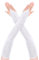 Yolev Lange Damenhandschuhe Weiß Fingerlose Handschuhe Strass Brauthandschuhe Damen Opern Tüll Party Kostüme 20er Jahre Accessoires Halloween Hochzeit Glitzernde Hochzeitshandschuhe