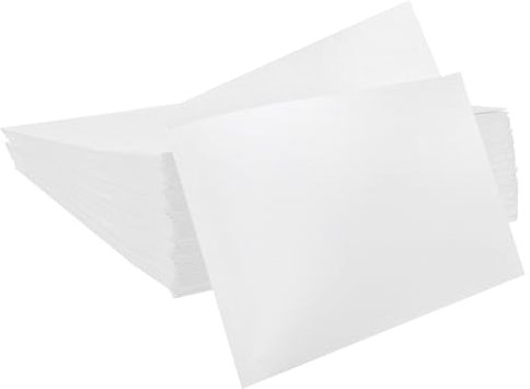 sourcing map 100Pcs Kraft Paper Sandwich Bags, 5.1 x 5.1 Inch Greaseproof Paper Cookie Bags Double Open Paper Snack Bags Lunch Bags for Home Bakery Shop Bread, White