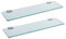 Melairy 2PC Glasablage Wandmontage gehärtetes Badregal Edelstahl 35cm gehärtetes transparentes Glas mit Chromhalterung für Badezimmer Schlafzimmer Küche Balkon