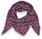 Ziona Musselin Tuch Damen Leo Dreieck Made Italy 195 x 72 cm Herbst Winter Halstuch leoprint Schal Baumwolle (Pink-Schwarz)