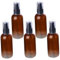 LALADEFIEE 5piezas Botella Pulverizadora De Plástico Unidades Spray Vacío Recargable Para Cosméticos y Diseño y Portátil Color Marrón Bomba Para Interiores y Exteriores