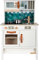 small foot Kinderküche weiß „Tasty aus Holz, Kochfeld mit Licht und Sound, inkl. 5-teiligem Spielküchen-Zubehör, für Kinder ab 3 Jahren, 12673