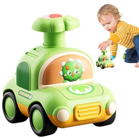 Spielzeugauto zum Schieben, Auto zum Schieben für Kleinkinder, Press and Go Auto für – Presse Fahrzeug für Push and Go Spielzeug mit Pfeife, Spielzeug für Presse