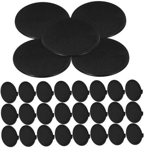50 Stück Möbel Loch Stecker Abdeckung Abdeckung Scharnier Schwarz Scharnier Loch Abdeckung Desktop Draht Loch Abdeckung Scharnier Arm Abdeckung Kappe Platte Scharnier Mikikit