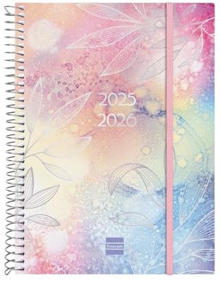 Finocam - Terminkalender Spiralbindung 18 Monate 2025 2026 Horizontale Wochenansicht Juli 2025 - Dezember 2026 (18 Monate) Pretty International