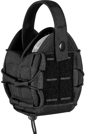 Handschellentasche, Molle Handschellen Holster, Handschellenetui mit Verstellbarer Standard-/Klapp-/Kettenhandschellenscheide mit Klettverschluss für Dienstgürtelweste