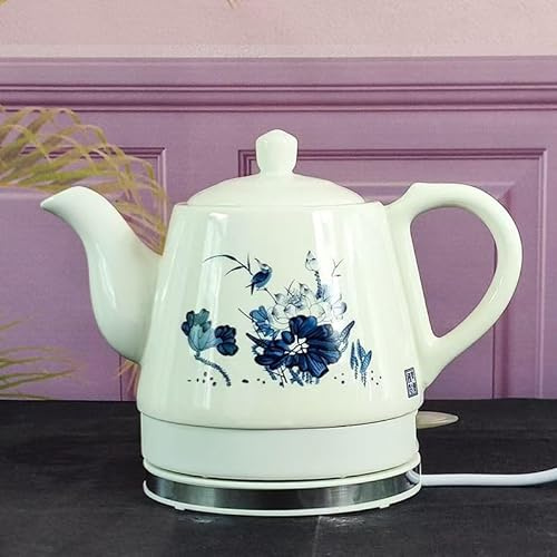 Ceramic Electric Kettle - Cordless Porcelain Kettle Quickly Boils Water for Tea, Coffee, Soup and Oatmeal