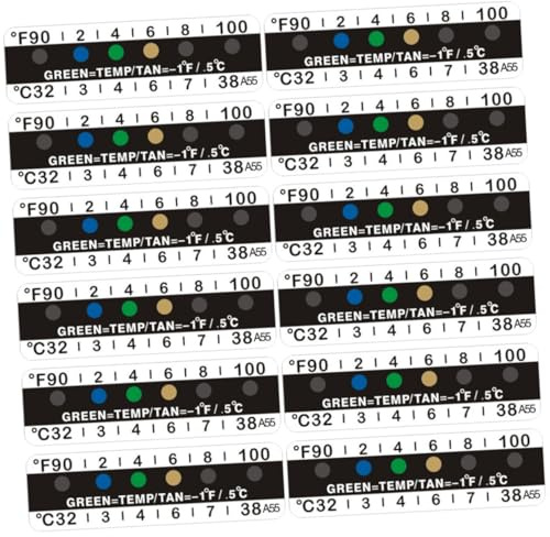 TEHAUX 25pcs LCD Color Change Temperature Sticker Strips for Urine Collection Cups 90-100°F Thermometer Labels for Accurate Urine Temperature Testing