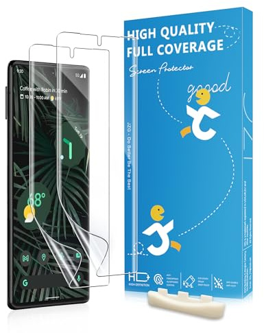 WILLONE 2 Stück Schutzfolie für Google Pixel 6 Pro [Nicht-Glas], Fingerabdruck-ID Unterstützen, Spuren Reduzierbar, Kratzfest, HD Klar, Kompatibel mit Pixel 6 Pro Screen Protector