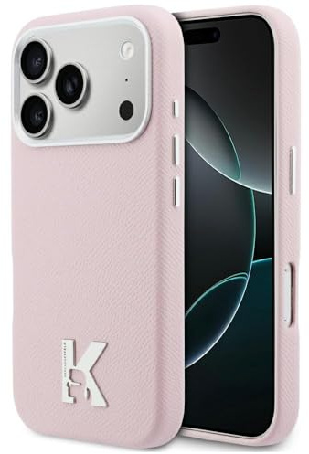 CG MOBILE Karl Lagerfeld Karl Kopf-Logo kompatibel mit MagSafe Hülle für iPhone 17 Pro Max (Rose)