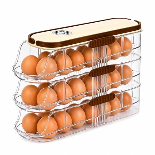 MAGIC SELECT Organizador de Huevos para Nevera 3 Niveles Doble | Bandeja Niveles, Ahorro de Espacio, Transparente, Apilable