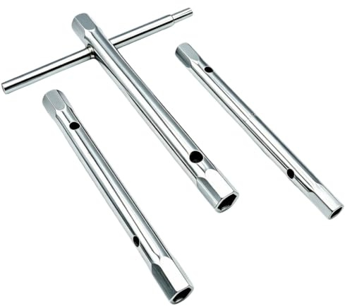 Havlock Monobloc Box Tap Spanner Set with Tommy Bar 8-9mm/10-11mm/12-13mm | Tubular Metric Box Spanner for Tap Installation and Removal, Includes 10mm Spanner Size for Tight Access Areas