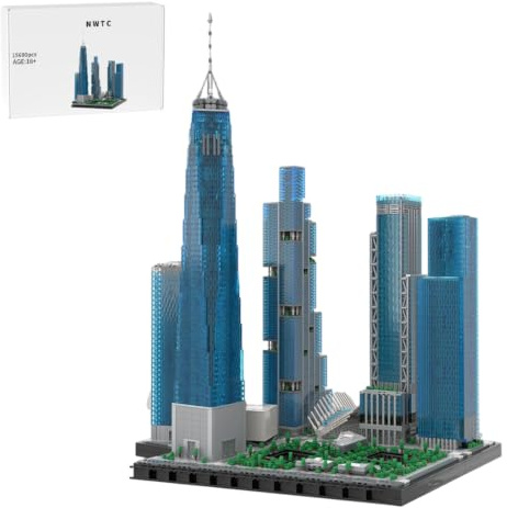 MOC Klemmbausteine Neues World Trade Center Wahrzeichen Modell 15600 Teile