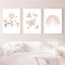 Nordic Ideas 3 Affiche Ourson Bebe Poster Enfant Beige 21x30CM Nuage Étoile Tableau Decoration Murale Chambre Fille Garcon Toile Ourson Chambre Bébé affiche boho enfant Cadeau sans Cadre