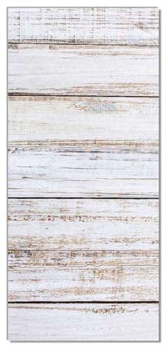 Türtapete Türposter Helle Holzstruktur - Muster - Alter Dielenfußboden - Größe 93 x 205 cm - Türaufkleber mit Kleister